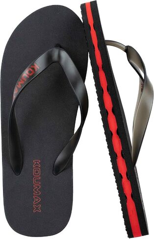 Men's Flip Flops Thong Sandals with 3-Layer Hollow Shock Absorption, Non-Slip Rubber Sole, Comfortable Beach Slides for Summer, Casual Walking, Pool & Outdoor in Kuwait