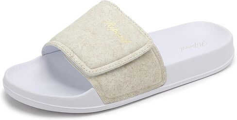Women's Adjustable Slide Sandals Comfortable Slip on Slides Walking Sandals Outdoor Indoor in Saudi Arabia