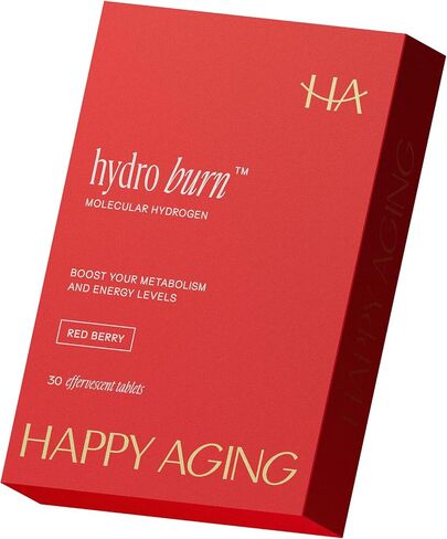 Happy Aging Hydro Burn H2 Molecular Hydrogen Water Tablets|Clean Energy & Metabolic Support| Molecular Hydrogen with Magnesium| Fast-Dissolving, Keto Antioxidant|30 Red Berry Tablets in Saudi Arabia