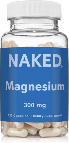 Naked Magnesium Glycinate Complex - 300mg Magnesium Supplement with Citrate & Malate - High Absorption Formula - Vegan, Non-GMO, Gluten-Free - 120 Capsules in Saudi Arabia