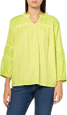 TRU Luxe Women's Pintucked Yoke Popover Top in Saudi Arabia