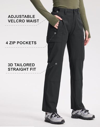 Pioneer Camp Women's Cargo Hiking Pants Packable Ultra-Light UPF100 Stretch Work Travel Pants with 4 Pockets Trail Outdoor in Kuwait