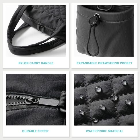 Tote Bag for Women, Lightweight Tote Bag for Travel and Work, Black in Saudi Arabia
