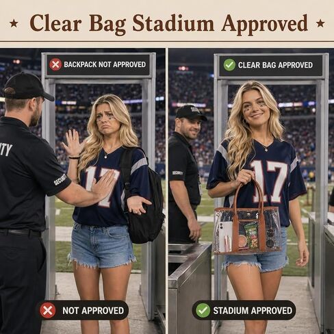 Clear Tote Bag for Women Stadium Approved, Transparent TPU Purse Handbag with Adjustable Guitar Strap for Concert Sports Work in Saudi Arabia