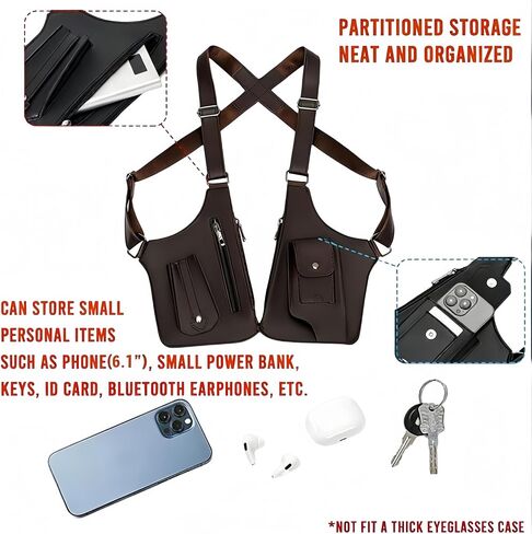 Double Shoulder Armpit Bag,Underarm Shoulder Satchel for Men,Concealed Carry Purses Holster for Man Left Handed,Tactical Shoulder Wallet for Travel Outdoor Cycling in Saudi Arabia