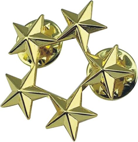 Metal Five-Pointed Star Badge Lapel Pins Brooch Collar Shoulder Pins for Women Men Jewelry Costume Decorations Alloy GD5-5# in Saudi Arabia