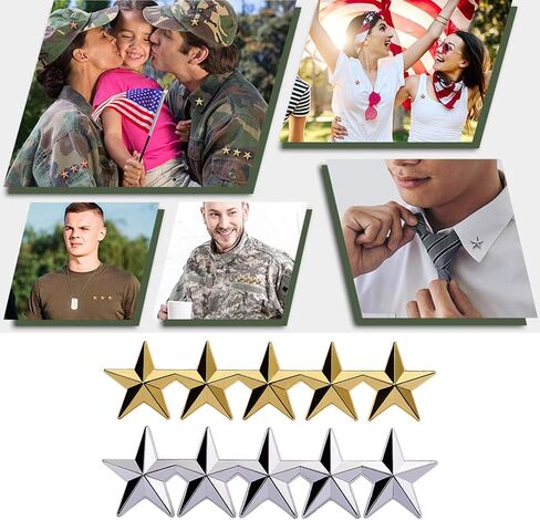 Metal Five-Pointed Star Badge Lapel Pins Brooch Collar Shoulder Pins for Women Men Jewelry Costume Decorations Alloy GD5-5# in Saudi Arabia