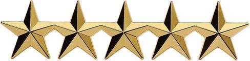 Metal Five-pointed Star Badge Lapel Pins Brooch Collar Shoulder Pins for Women Men Jewelry Costume Decorations, 5 in Saudi Arabia