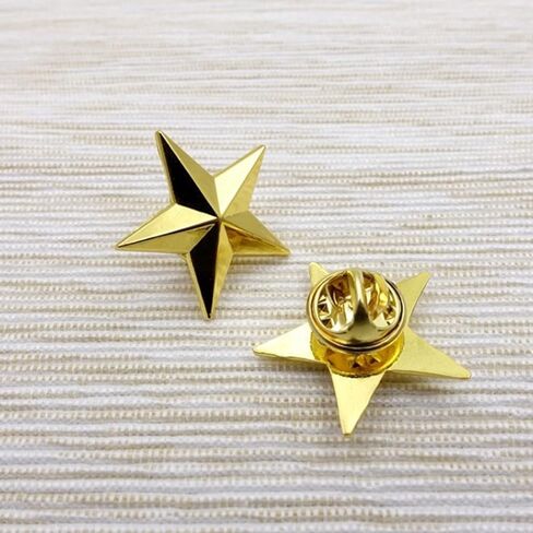 Metal Five-pointed Star Badge Lapel Pins Brooch Collar Shoulder Pins for Women Men Jewelry Costume Decorations, 5 in Saudi Arabia