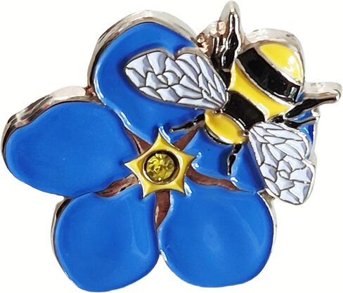 Forget Me Not Lapel Pin Badge Brooch Memorabilia Gift Decorations With Bee in Saudi Arabia