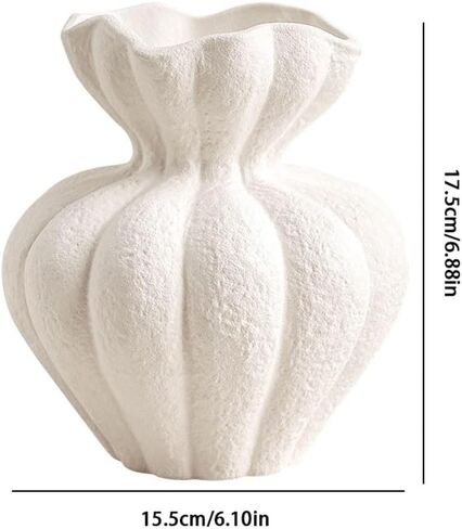 Flower Vase Vase Ornaments Living Room Desktop Home Restaurant Retro Ceramic Dried Flower Vase Vases for Centerpieces(A) in Saudi Arabia