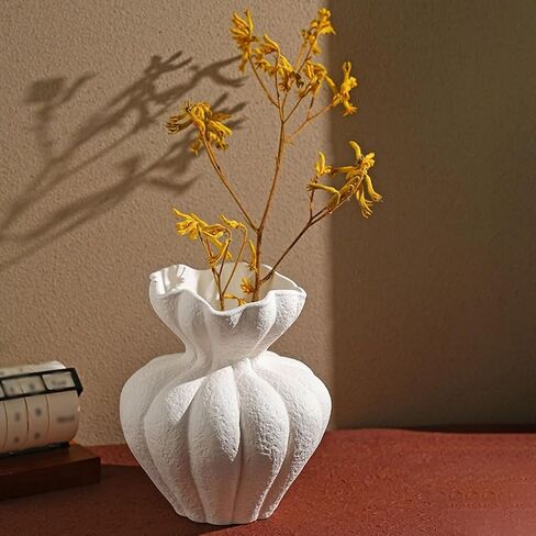 Flower Vase Vase Ornaments Living Room Desktop Home Restaurant Retro Ceramic Dried Flower Vase Vases for Centerpieces(A) in Saudi Arabia