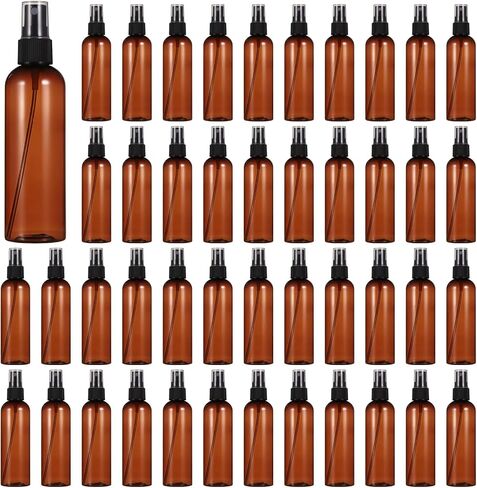 ZALIR 100 Pcs Black 1 oz Spray Bottles Set with Black Stickers and Funnels - 30ml Refillable Spray Bottles with Fine Mist Sprayer for Essential Oils, Bath, Beauty, Cleaning Solutions in Saudi Arabia