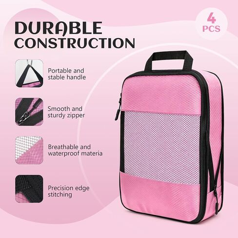 Compression Packing Cubes for Travel Organizer Boxes, Compressible Luggage Cubes Essential Travel Accessories in Kuwait