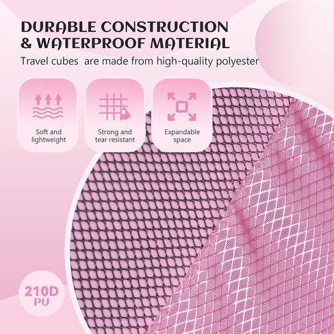 Compression Packing Cubes for Travel Organizer Boxes, Compressible Luggage Cubes Essential Travel Accessories in Kuwait