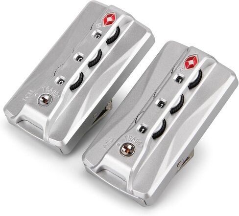2-Pack TSA Locks for Luggage, Luggage Locks TSA Approved, Small Travel Combination Lock for Luggage Bag Backpack Baggage Suitcase, Silver JS620 in Saudi Arabia
