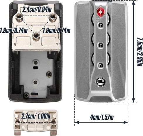 2-Pack TSA Locks for Luggage, Luggage Locks TSA Approved, Small Travel Combination Lock for Luggage Bag Backpack Baggage Suitcase, Silver JS620 in Saudi Arabia