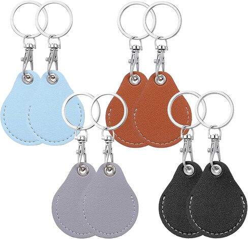 8 Pack Leather Key Fob Holder PU Leather Keychain Key Holder Proximity ID Card Keychain Protector Case Cover for Keychains General Keys Fob for ID Cards Keys in Saudi Arabia