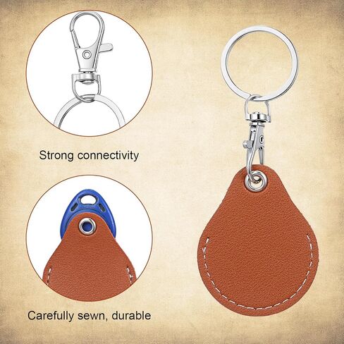 8 Pack Leather Key Fob Holder PU Leather Keychain Key Holder Proximity ID Card Keychain Protector Case Cover for Keychains General Keys Fob for ID Cards Keys in Saudi Arabia