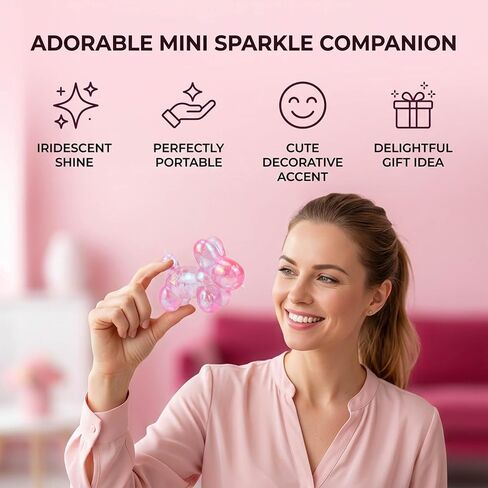 Balloon Dog Squishy, Dog Squishies, Stress Relief Tool, Party Favor, Desk Decor, Pink Glitter Balloon Animal, Squeezable Sensory Tool, Decorative Collectible in Saudi Arabia