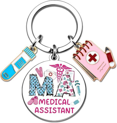 Medical Assistant Accessories Keychain Medical Assistant Week Gifts for Women MA Keychain Nurse Appreciation Gifts for Nurses Nursing Student Cute Stuff Nurse Practitioner MA Week Gift Ideas in Kuwait