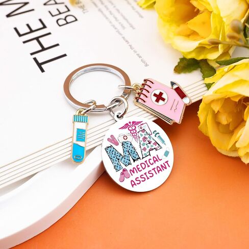 Medical Assistant Accessories Keychain Medical Assistant Week Gifts for Women MA Keychain Nurse Appreciation Gifts for Nurses Nursing Student Cute Stuff Nurse Practitioner MA Week Gift Ideas in Kuwait