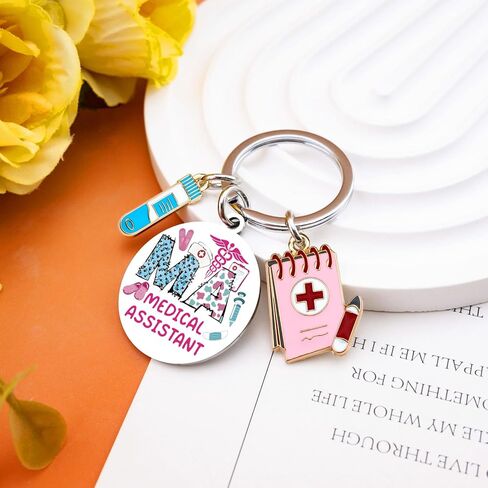 Medical Assistant Accessories Keychain Medical Assistant Week Gifts for Women MA Keychain Nurse Appreciation Gifts for Nurses Nursing Student Cute Stuff Nurse Practitioner MA Week Gift Ideas in Kuwait