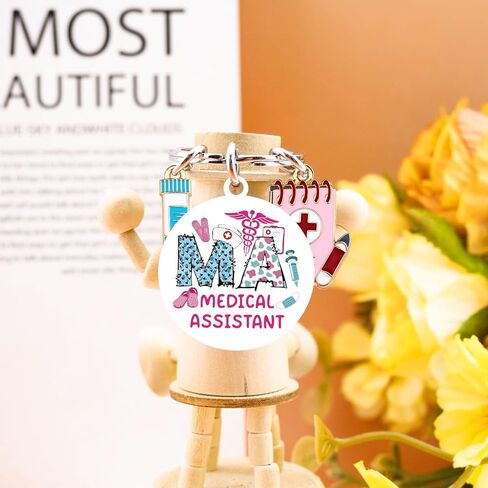 Medical Assistant Accessories Keychain Medical Assistant Week Gifts for Women MA Keychain Nurse Appreciation Gifts for Nurses Nursing Student Cute Stuff Nurse Practitioner MA Week Gift Ideas in Kuwait