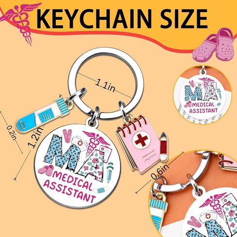 Medical Assistant Accessories Keychain Medical Assistant Week Gifts for Women MA Keychain Nurse Appreciation Gifts for Nurses Nursing Student Cute Stuff Nurse Practitioner MA Week Gift Ideas in Kuwait
