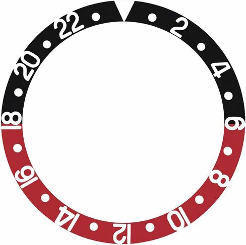 Ewatchparts BEZEL INSERT COMPATIBLE WITH ROLEX GMT MASTER II 16700, 16710, 16760 BLACK/RED in Kuwait