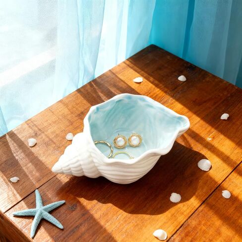 Watercolor Ocean Ring Dish - Ceramic Jewelry Tray Starfish Trinket Dish Coastal Decor Birthday Gifts for Women, Decorative Ring Holder for Mother Daughter Friends Bridesmaid Wedding Gift in Kuwait