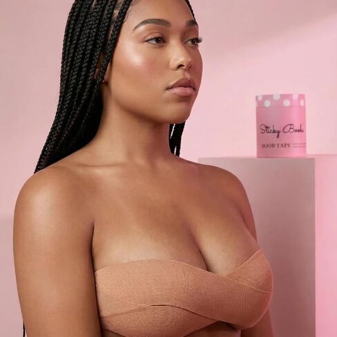 Sticky Boobs Boob Tape – Skin-Safe Invisible Breast Lift Tape for Backless, Strapless & Plunging Outfits – Breathable, Flexible Adhesive Tape for Personalized Bust Support – Invisible Under Clothing in Saudi Arabia