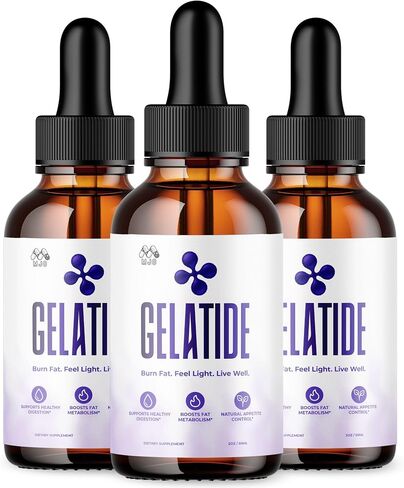 (3 Pack) Gelatide Drops, Official Gelatide Health Support Formula with All Natural Ingredients, Advanced Active Lifestyle Support Supplement Max Strength Vitamin Formula for Women & Men (90 Servings) in Saudi Arabia