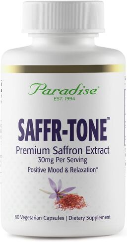 Paradise Herbs Saffr-Tone, Saffron Extract, Active Whole Spectrum Extract, Super Potent, Ultra Pure, Vegan, Non-GMO, Gluten Free, 60 Vegetarian Capsules in Saudi Arabia