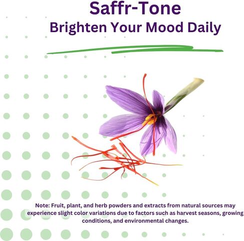 Paradise Herbs Saffr-Tone, Saffron Extract, Active Whole Spectrum Extract, Super Potent, Ultra Pure, Vegan, Non-GMO, Gluten Free, 60 Vegetarian Capsules in Saudi Arabia