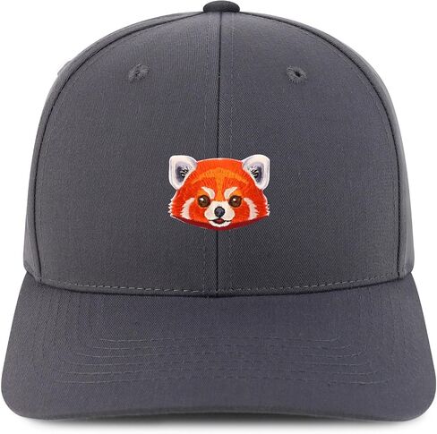Trendy Apparel Shop Red Panda Embroidered Patch Structured 6 Panel Snapback Baseball Cap in Kuwait