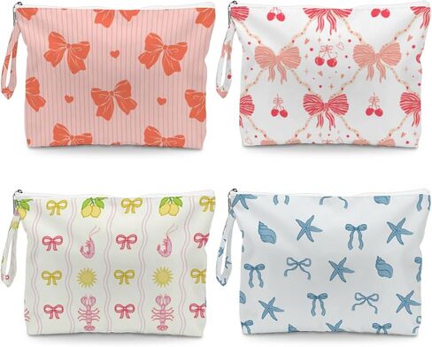 Fokongna 4 Pack Waterproof Travel Wet Bag, Reusable Dry Wet Separation Zipper Pouch for Gym Workout Beach Trip Cosmetic Toiletry Organizer in Saudi Arabia