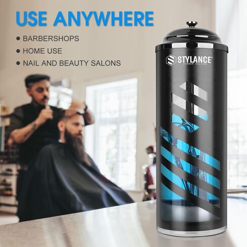 Disinfectant Jar, Barber Disinfecting Jar 35 Oz with Removable Basket and Stainless Steel Parts, Empty Acrylic Disinfectant Glass for Nail Tools and Barber Supplies, Salon Jar&Spa Implements in Saudi Arabia