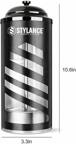 Disinfectant Jar, Barber Disinfecting Jar 35 Oz with Removable Basket and Stainless Steel Parts, Empty Acrylic Disinfectant Glass for Nail Tools and Barber Supplies, Salon Jar&Spa Implements in Saudi Arabia