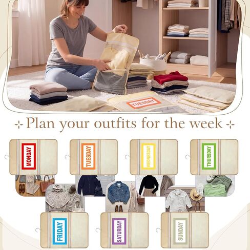 16 Pack Packing Cubes for Travel Days of Week Suitcases Organizer with Shoe Bags Camping Storage Bags with Hook for Travel in Saudi Arabia