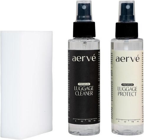Aerve Jet Set Pack - Luggage Cleaner and Protectant with Sponge - Hard and Soft Shell Luggage Care - Eco-Preferred Formula in Kuwait