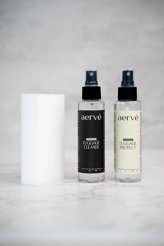 Aerve Jet Set Pack - Luggage Cleaner and Protectant with Sponge - Hard and Soft Shell Luggage Care - Eco-Preferred Formula in Kuwait