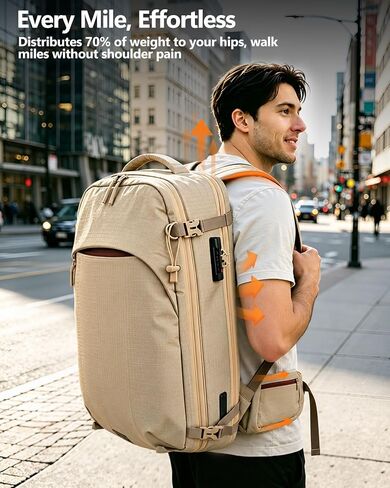 Zurligi Vacuum Seal Travel Backpack with Removable Hip Belt & Vacuum Bag with Pump, Compression Travel Backpack with Vacuum System Expandable 40-60L Carry-On Backpack for Travel Business in Saudi Arabia