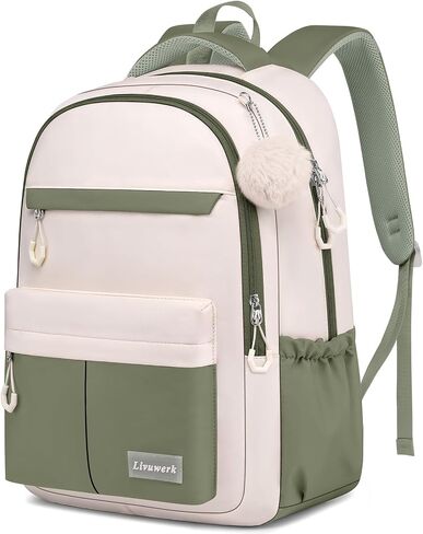 School Laptop Backpack for Teen Girls: 17.3 Inch Cute College Bookbag Waterproof Book Bags Anti-theft Travel Daypack Casual Back Pack Elementary Middle High School Bag for Kids Students Women Pink in Saudi Arabia