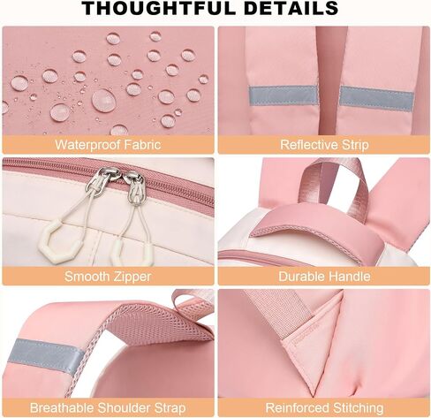 School Laptop Backpack for Teen Girls: 17.3 Inch Cute College Bookbag Waterproof Book Bags Anti-theft Travel Daypack Casual Back Pack Elementary Middle High School Bag for Kids Students Women Pink in Kuwait