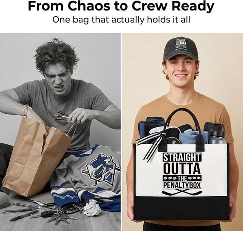TheClover Penalty Box Hockey Fan Set – Canvas Tote Bag & Washed Cotton Cap in Saudi Arabia