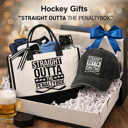 TheClover Penalty Box Hockey Fan Set – Canvas Tote Bag & Washed Cotton Cap in Saudi Arabia