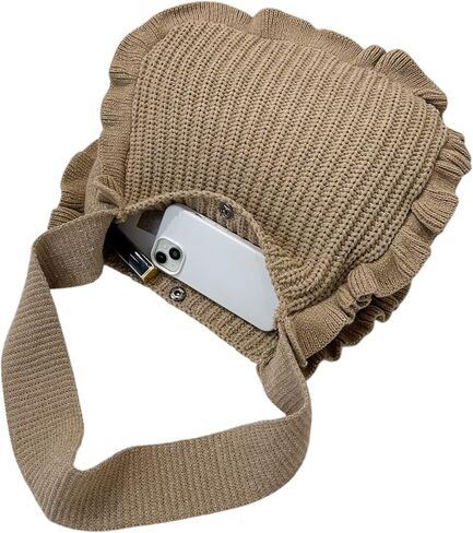 ENBEI Women's Crochet Tote Bag Knit Shoulder bag, Beach Bag, Cute Eco-Friendly Handmade Tote for Shopping, Travel, Daily Use in Saudi Arabia