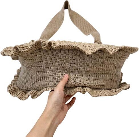 ENBEI Women's Crochet Tote Bag Knit Shoulder bag, Beach Bag, Cute Eco-Friendly Handmade Tote for Shopping, Travel, Daily Use in Saudi Arabia