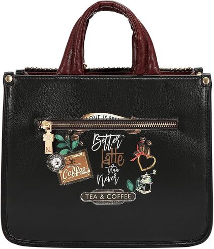 Nicole Lee VIRTUAL FRIEND SMALL TOTE BAG, Front interior slip pocket,Includes adjustable, detachable logo shoulder strap (VIRTUAL FRIEND) in Saudi Arabia